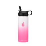 White/Pink 18oz Wide