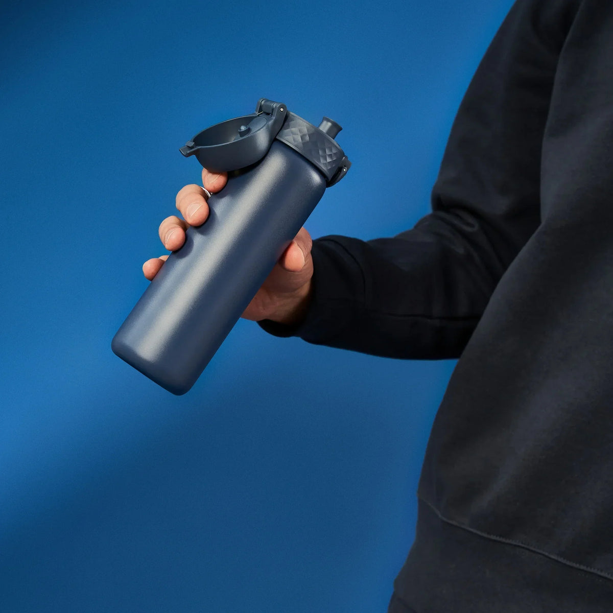 Leak Proof Slim Thermal Steel Water Bottle, Insulated, Ash Navy, 17oz