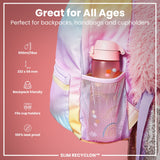 Leak Proof Slim Water Bottle, Recyclon, Rainbows, 18oz
