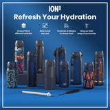 Leak Proof Water Bottle, Stainless Steel, Ash Navy, 13oz