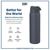 Leak Proof Water Bottle, Stainless Steel, Ash Navy, 40oz
