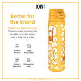 Leak Proof Slim Water Bottle, Stainless Steel, Giraffes, 20oz