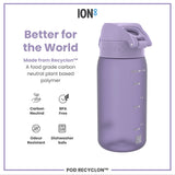 Leak Proof Kids' Water Bottle, Recyclon, Light Purple, 12oz