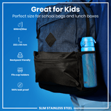 Leak Proof Slim Water Bottle, Stainless Steel, Blue, 20oz