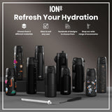 Leak Proof Water Bottle, Stainless Steel, Black, 13oz