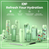 Leak Proof Water Bottle, Stainless Steel, Dinosaurs, 13oz