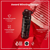 Leak Proof Slim Water Bottle, Stainless Steel, Gamer, 20oz