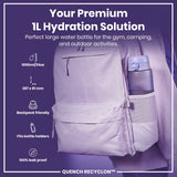 Leak Proof Water Bottle, Recyclon, Light Purple, 34oz
