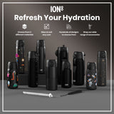 Leak Proof Slim Thermal Steel Water Bottle, Insulated, Black, 17oz