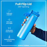 Leak Proof Thermal Water Bottle, Insulated, Blue, 31oz