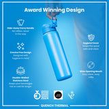 Leak Proof Thermal Water Bottle, Insulated, Blue, 31oz