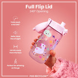 Leak Proof Kids Water Bottle, Recyclon, Unicorns, 12oz