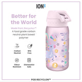 Leak Proof Kids Water Bottle, Recyclon, Unicorns, 12oz