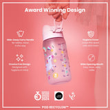 Leak Proof Kids Water Bottle, Recyclon, Unicorns, 12oz