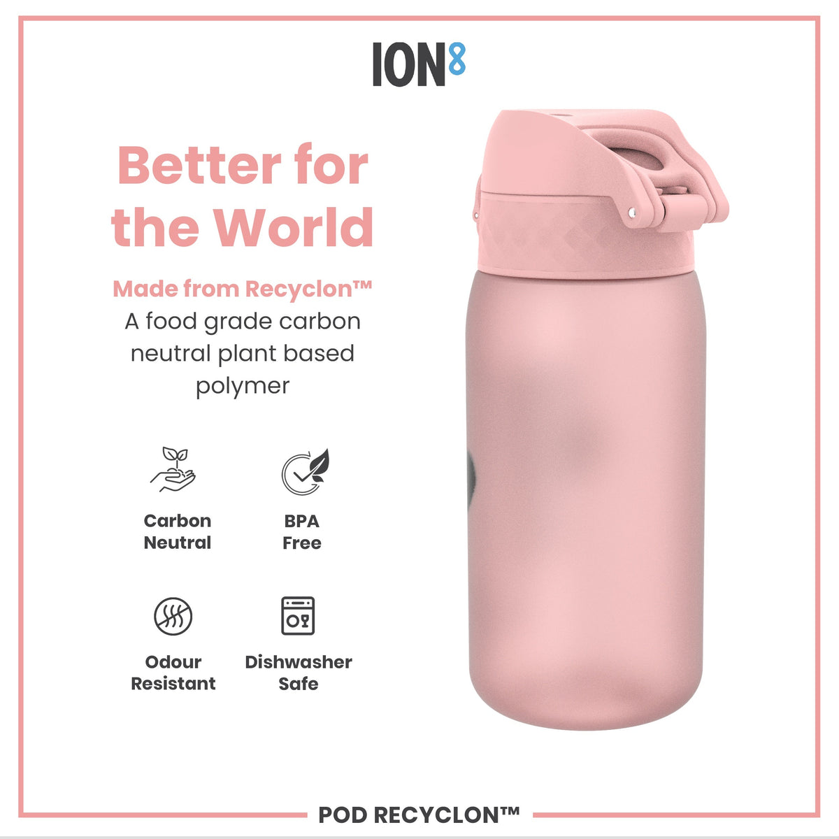 Leak Proof Kids Water Bottle, Recyclon, Panda, 12oz