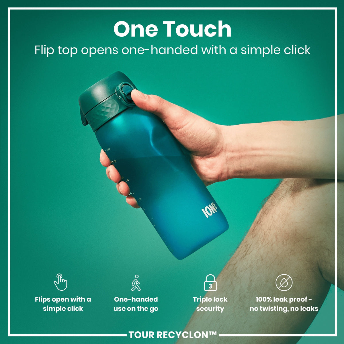 Bottle, Recyclon, Aqua, 24oz