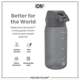 Leak Proof Kids Water Bottle, Recyclon, Gray, 12oz