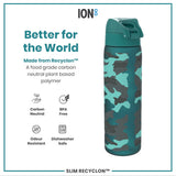 Leak Proof Slim Water Bottle, Recyclon, Camouflage, 18oz