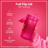 Leak Proof Kids Water Bottle, Recyclon, Pink, 12oz