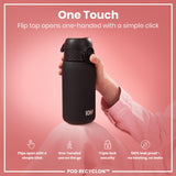 Leak Proof Kids Water Bottle, Recyclon, Black, 12oz