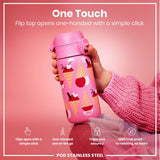 Leak Proof Kids Water Bottle, Stainless Steel, Ice Creams, 13oz
