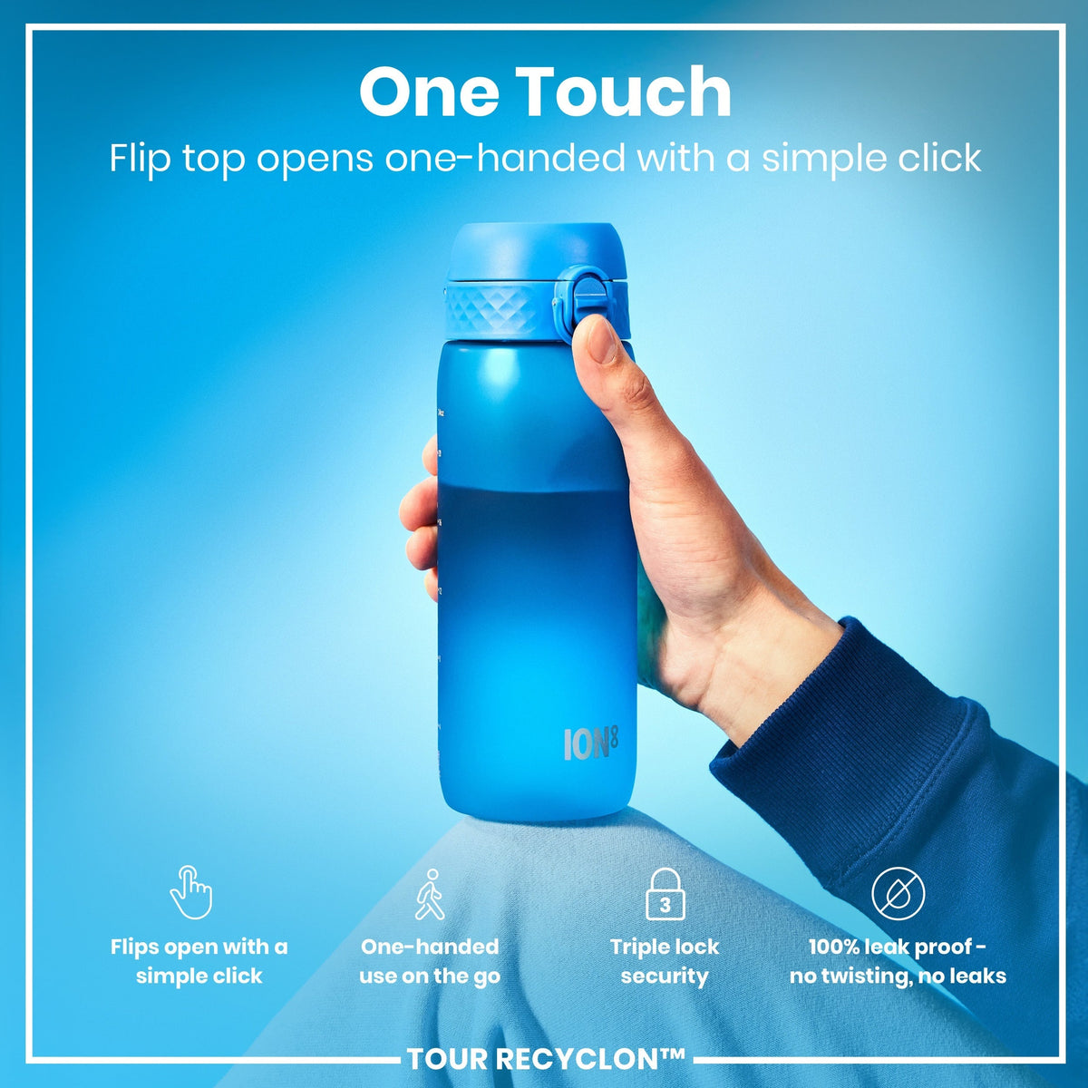 Bottle, Recyclon, Blue, 24oz