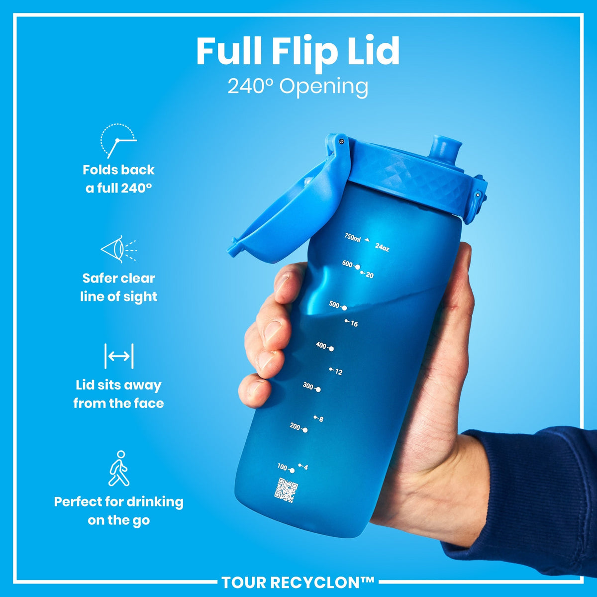 Bottle, Recyclon, Blue, 24oz