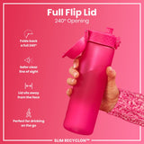 Leak Proof Slim Water Bottle, Recyclon, Pink, 18oz