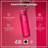 Leak Proof Slim Water Bottle, Recyclon, Pink, 18oz