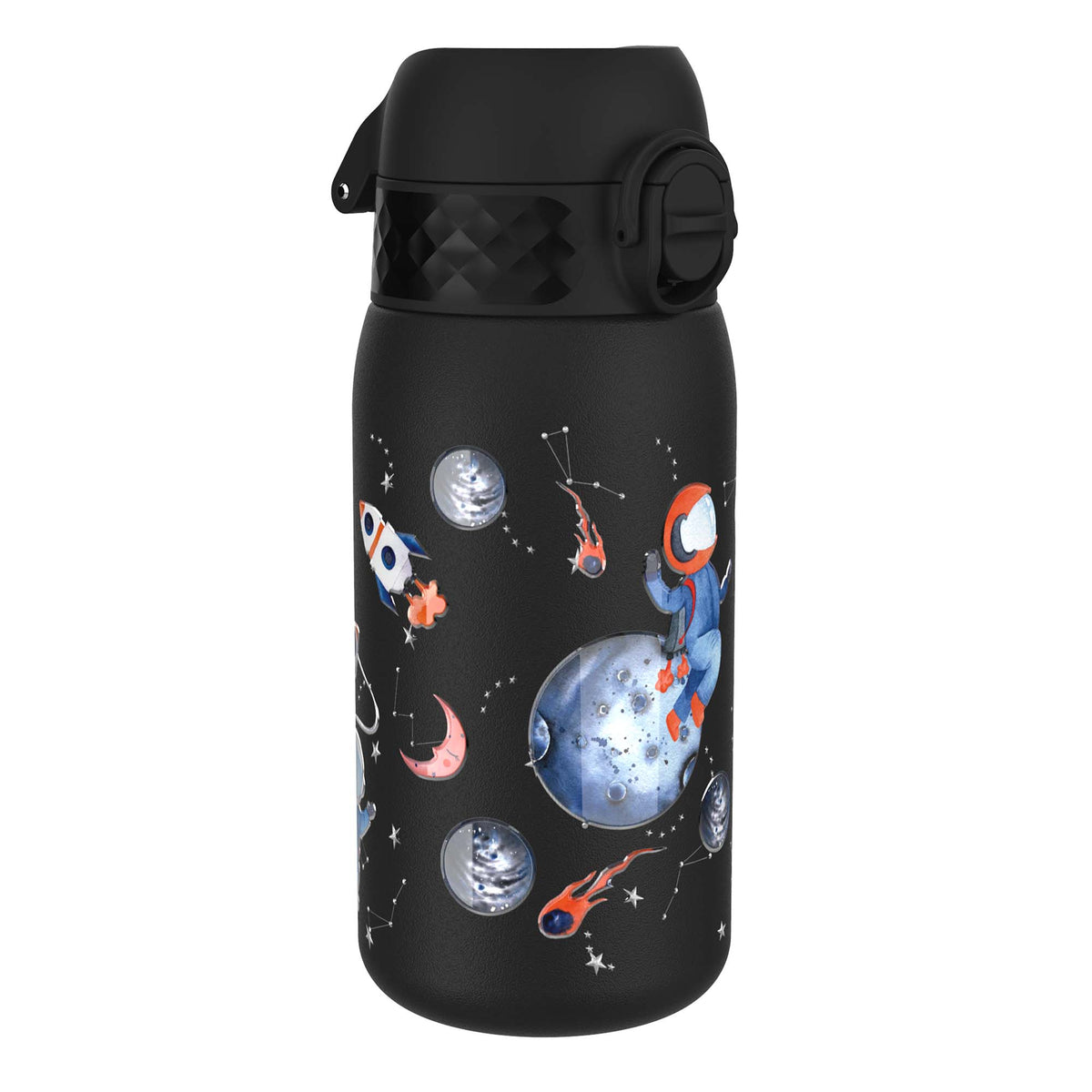 Leak Proof Kids Water Bottle, Stainless Steel, Space, 13oz