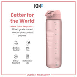 Leak Proof Water Bottle, Recyclon, Rose Quartz, 34oz
