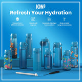 Leak Proof Slim Water Bottle, Recyclon, Blue, 18oz
