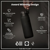 Bottle, Recyclon, Black, 24oz