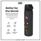 Leak Proof Slim Water Bottle, Recyclon, Spaceships, 18oz