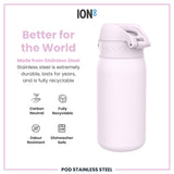 Leak Proof Kids Water Bottle, Stainless Steel, Lilac Dusk, 13oz