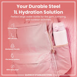 Leak Proof Water Bottle, Stainless Steel, Lilac Dusk, 40oz