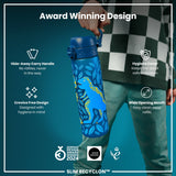 Leak Proof Slim Water Bottle, Recyclon, Dinosaurs, 18oz