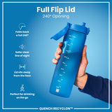 Leak Proof Water Bottle, Recyclon, Blue, 34oz