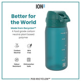 Leak Proof Kids Water Bottle, Recyclon, Aqua, 12oz