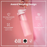 Leak Proof Slim Water Bottle, Recyclon, Rose Quartz, 18oz