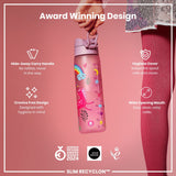 Leak Proof Slim Water Bottle, Recyclon, Unicorns, 18oz