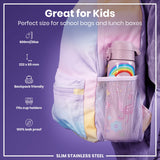 Leak Proof Slim Water Bottle, Stainless Steel, Unicorns, 20oz