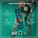 Leak Proof Slim Water Bottle, Recyclon, Automobile, 18oz