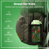 Leak Proof Kids Water Bottle, Recyclon, Dinosaur, 12oz