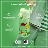 Leak Proof Kids Water Bottle, Recyclon, Dinosaur, 12oz