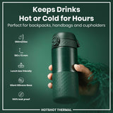 Insulated Steel, Travel Mug, Dark Green, 12oz