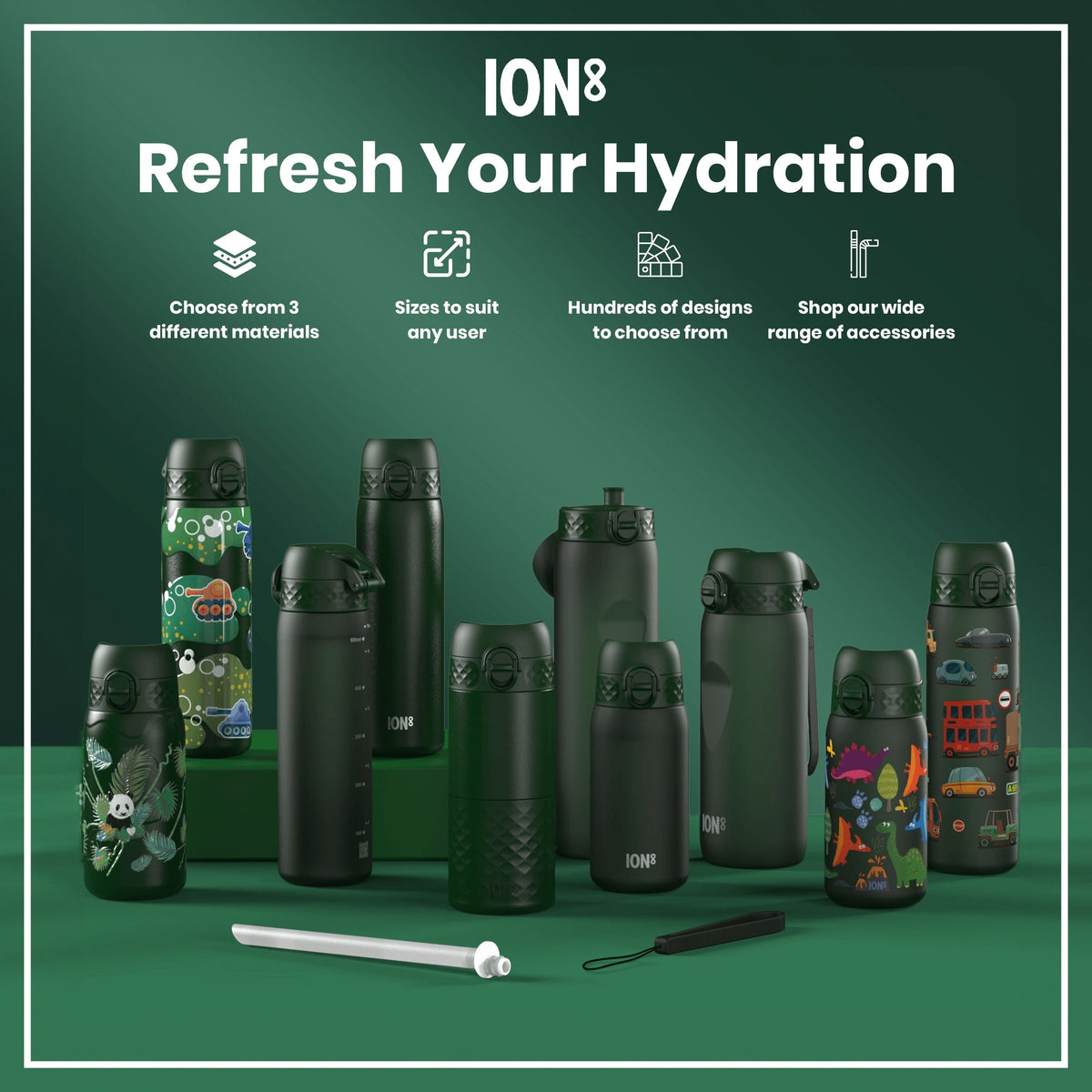Insulated Steel, Travel Mug, Dark Green, 12oz