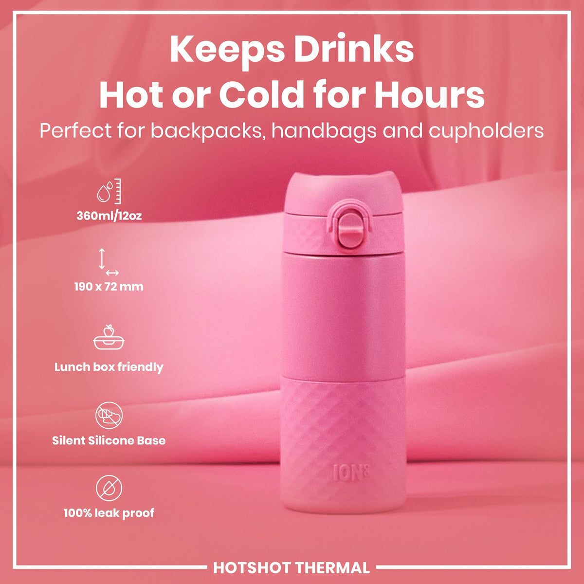 Insulated Steel, Travel Mug, Rose Bloom, 12oz