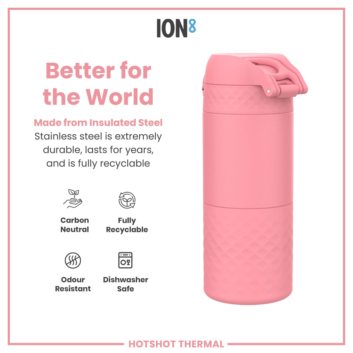 Insulated Steel, Travel Mug, Rose Bloom, 12oz