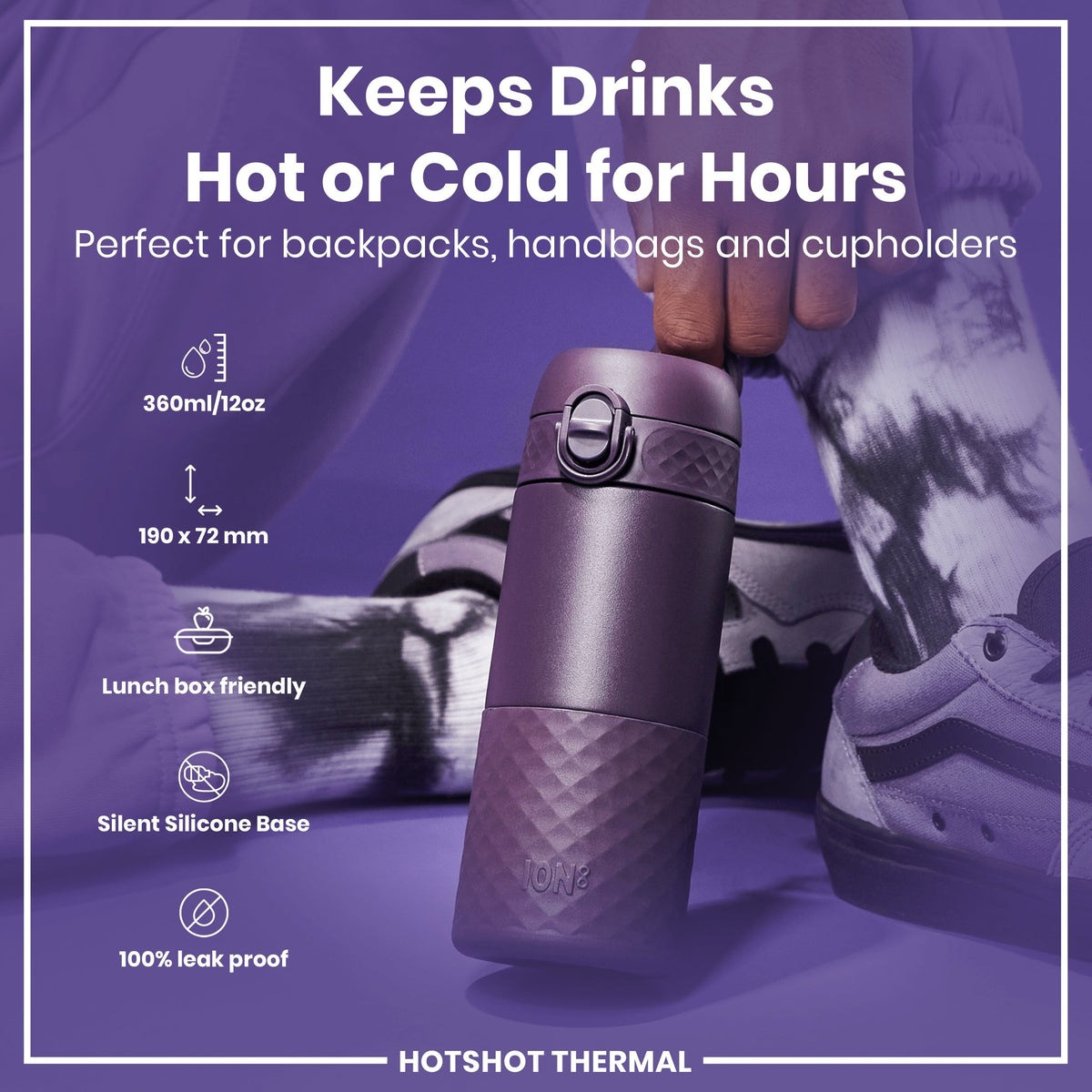 Insulated Steel, Travel Mug, Blackberry, 12oz